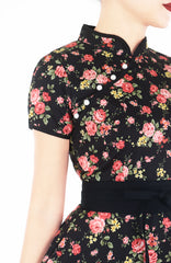 Antique Rose Cheongsam with Pearl Buttons