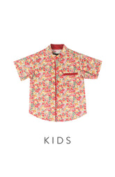 BOYS Fortune Floral Estate Mandarin Shirt