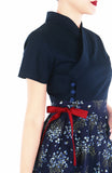 Cherry Blossoms of Nami Hanbok - Midnight Blue