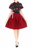 Cherry Blossoms of Nami Hanbok - Noir Red