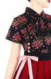 Cherry Blossoms of Nami Hanbok - Noir Red