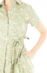 Gilded Rosette Anna Shirtdress – Sage