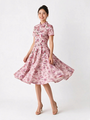 Heirloom Rosebud Cheongsam with Pearl Buttons