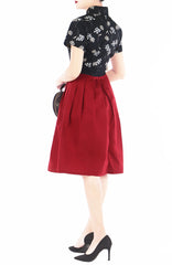 Imperial Dandelion Hanbok - Noir Red