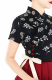 Imperial Dandelion Hanbok - Noir Red