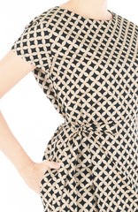 Japanese Shippo Elsa Wrap Dress - Bamboo