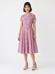 Legacy Lotus Batik Cheongsam - Pink