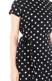 ‘Let’s Do The Polka’ Elsa Wrap Dress - Noir Black
