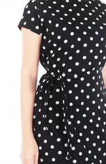 ‘Let’s Do The Polka’ Elsa Wrap Dress - Noir Black