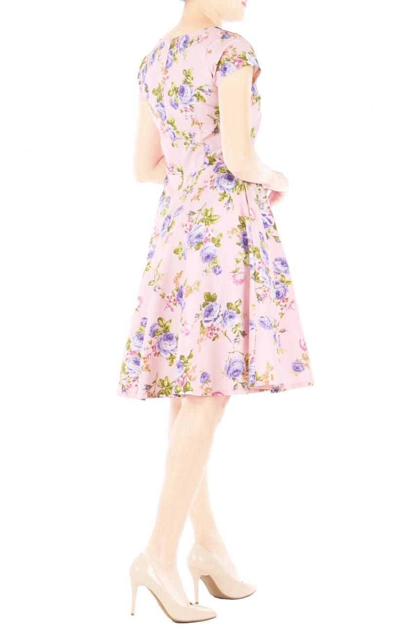 Lilac Rose Flare Tea Dress