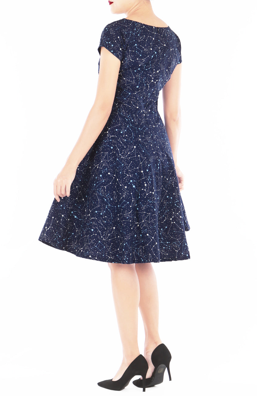 Moonlight Galaxy Eve Dress - Midnight Blue