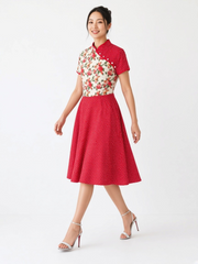 The Kindled Rose Cheongsam - Ruby