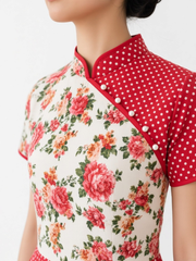 The Kindled Rose Cheongsam - Ruby
