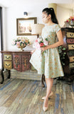 English East India Flare Tea Dress – Sage