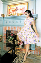 Lilac Rose Flare Tea Dress