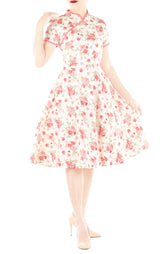 Vintage Rosewater Cheongsam with Pearl Buttons