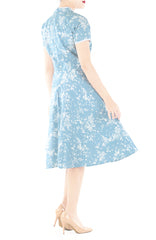 Whispering Plum Blossoms Cheongsam with Pearl Buttons