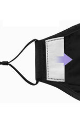 Moonlight Galaxy Pure Cotton Face Mask with Head Ties - Onyx Black