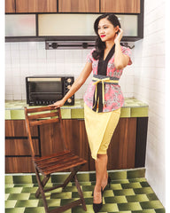 Chrysanthemum in Grandeur Mei Kebaya with Obi Belt