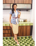 Silver Courtyard Mei Kebaya with Obi Belt