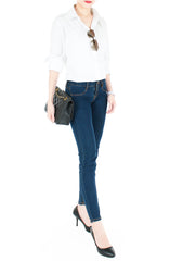 Adventure Awaits Long Sleeve Boyfriend Shirt - White