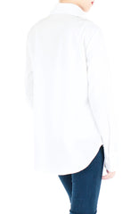 Adventure Awaits Long Sleeve Boyfriend Shirt - White