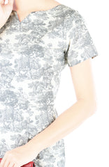 Angelique Toile Jeane Dress - Dove Grey