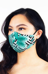 Art Déco Tropicale Pure Cotton Face Mask