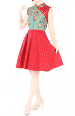 Artisanal Jade Cheongsam with Pearl Buttons