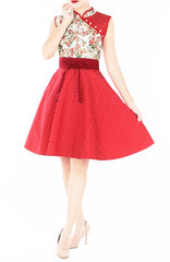 Artisanal Porcelain Cheongsam with Pearl Buttons