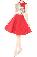 Artisanal Porcelain Cheongsam with Pearl Buttons