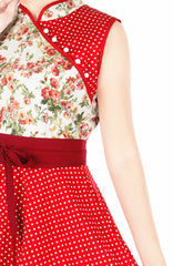 Artisanal Porcelain Cheongsam with Pearl Buttons