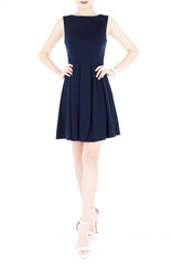 ‘Audrey Hepburn’ PETITE Flare Dress - Midnight Blue