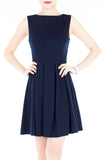 ‘Audrey Hepburn’ PETITE Flare Dress - Midnight Blue