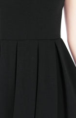 ‘Audrey Hepburn’ PETITE Flare Dress - Noir Black