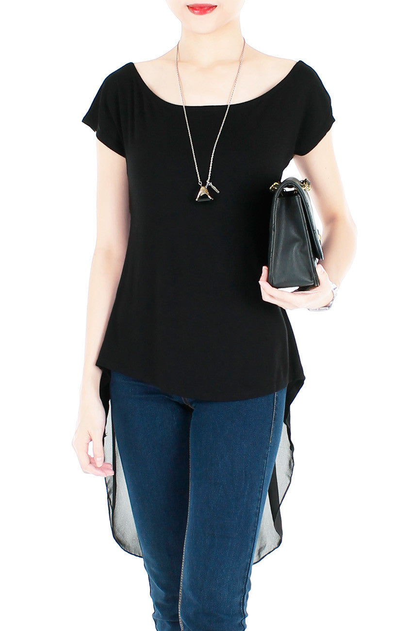 Black Floatee Tee