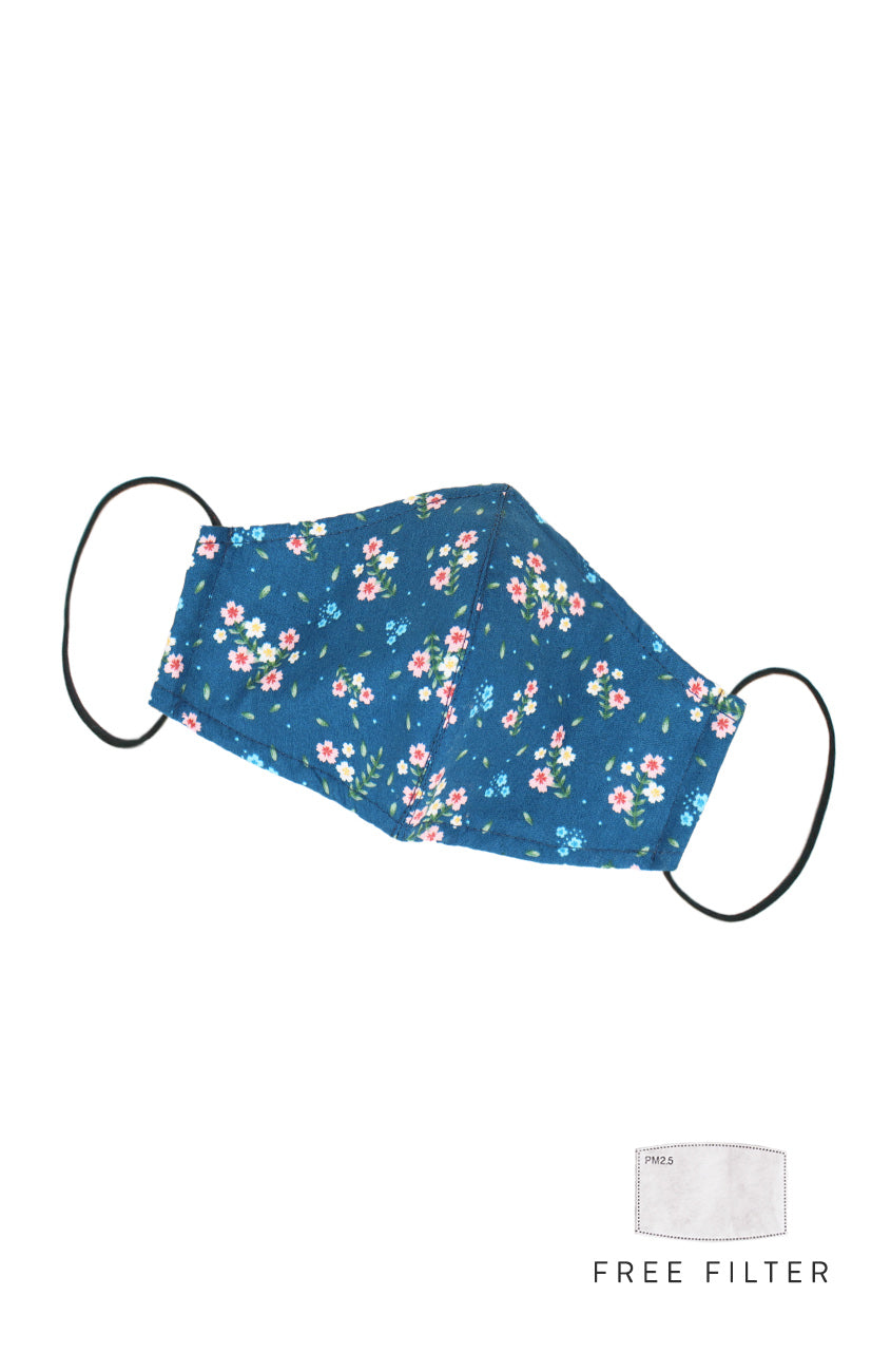 Blossoming Sakura by the Lake Pure Cotton Face Mask