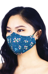 Blossoming Sakura by the Lake Pure Cotton Face Mask