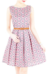 Bohemian Marrakech Getaway Flare Dress - Rose Pink