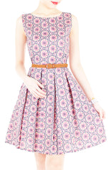 Bohemian Marrakech Getaway Flare Dress - Rose Pink