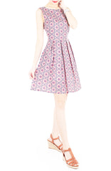 Bohemian Marrakech Getaway Flare Dress - Rose Pink