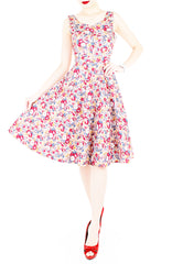 Botanical Brunch Floral Flare Midi Dress