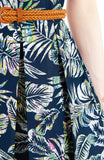 Brunch in Batik Flare Dress with Short Sleeves