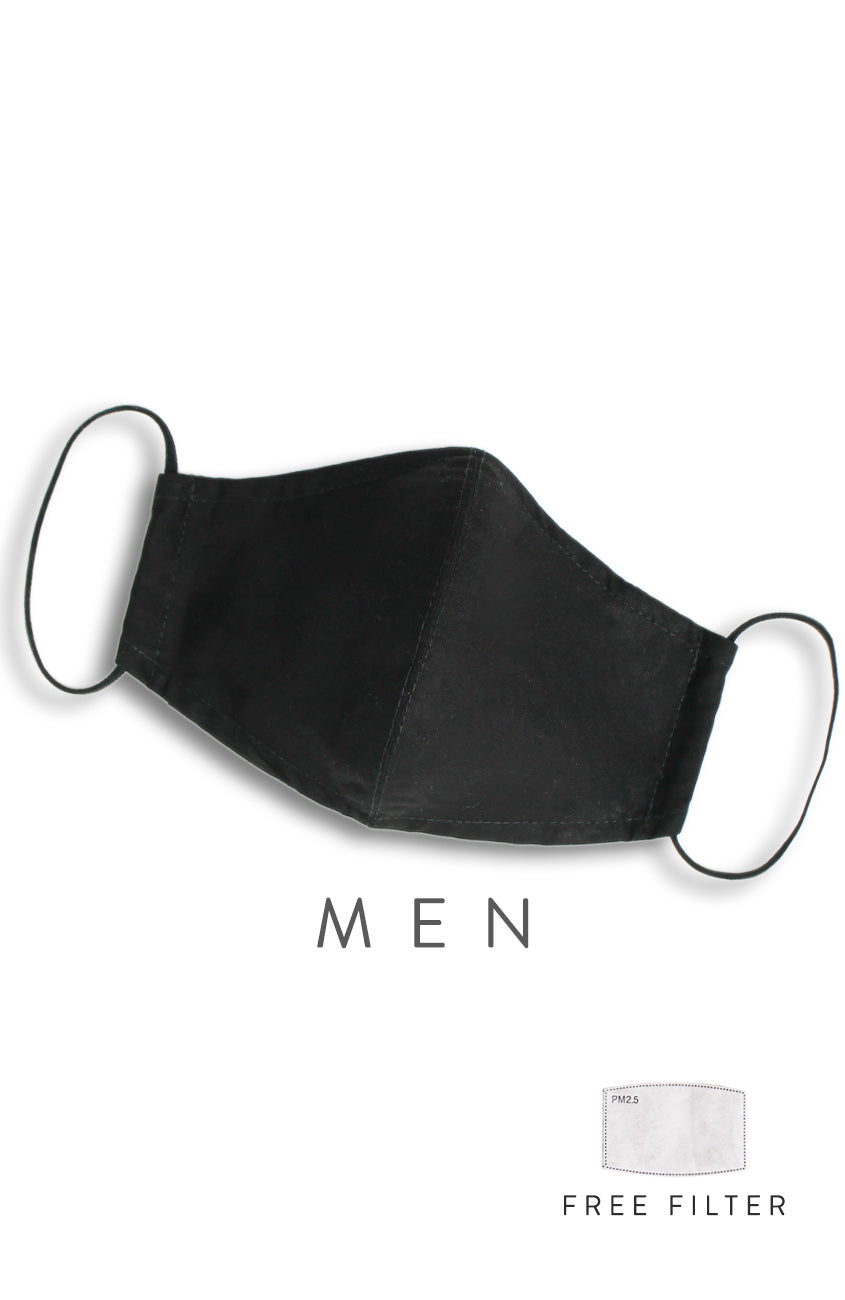 CHIVALRY Essential Pure Cotton Face Mask - Noir Black