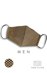 CHIVALRY Honeycomb Pure Cotton Face Mask - Bronze