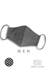 CHIVALRY Honeycomb Pure Cotton Face Mask - Silver