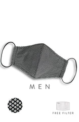 CHIVALRY Honeycomb Pure Cotton Face Mask - Silver