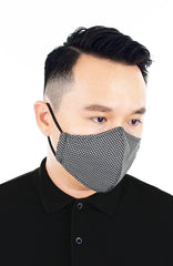 CHIVALRY Honeycomb Pure Cotton Face Mask - Silver