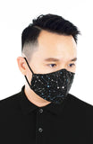 CHIVALRY Moonlight Galaxy Pure Cotton Face Mask - Onyx Black