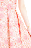 Charming Cherry Blossoms Flare Dress - Pink